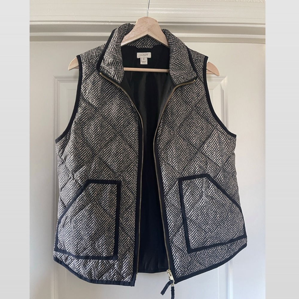 J Crew Herringbone Vest Womens M